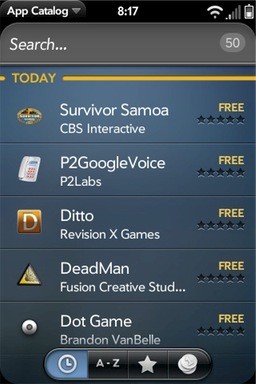 Palm-Pre-Pixi-App-Catalog-Update-9-17